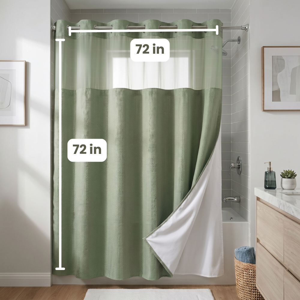SpaScreen™ Hookless Shower Curtain