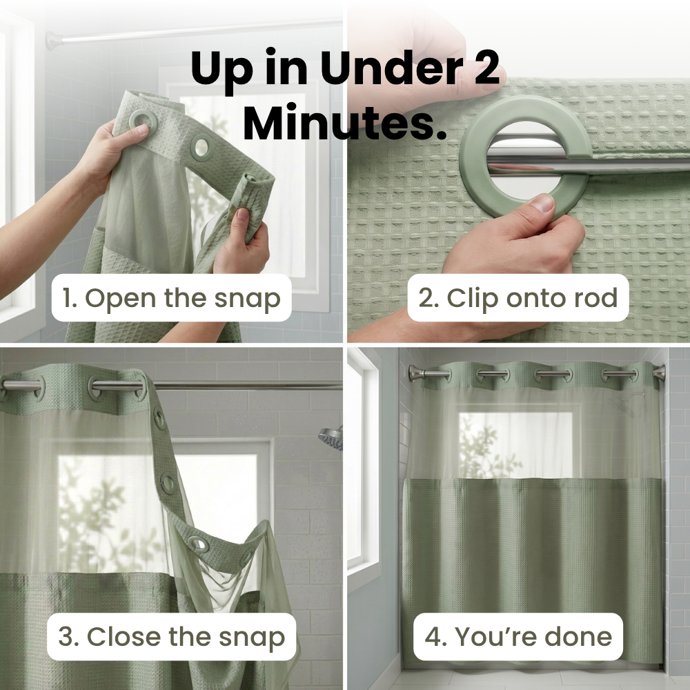SpaScreen™ Hookless Shower Curtain