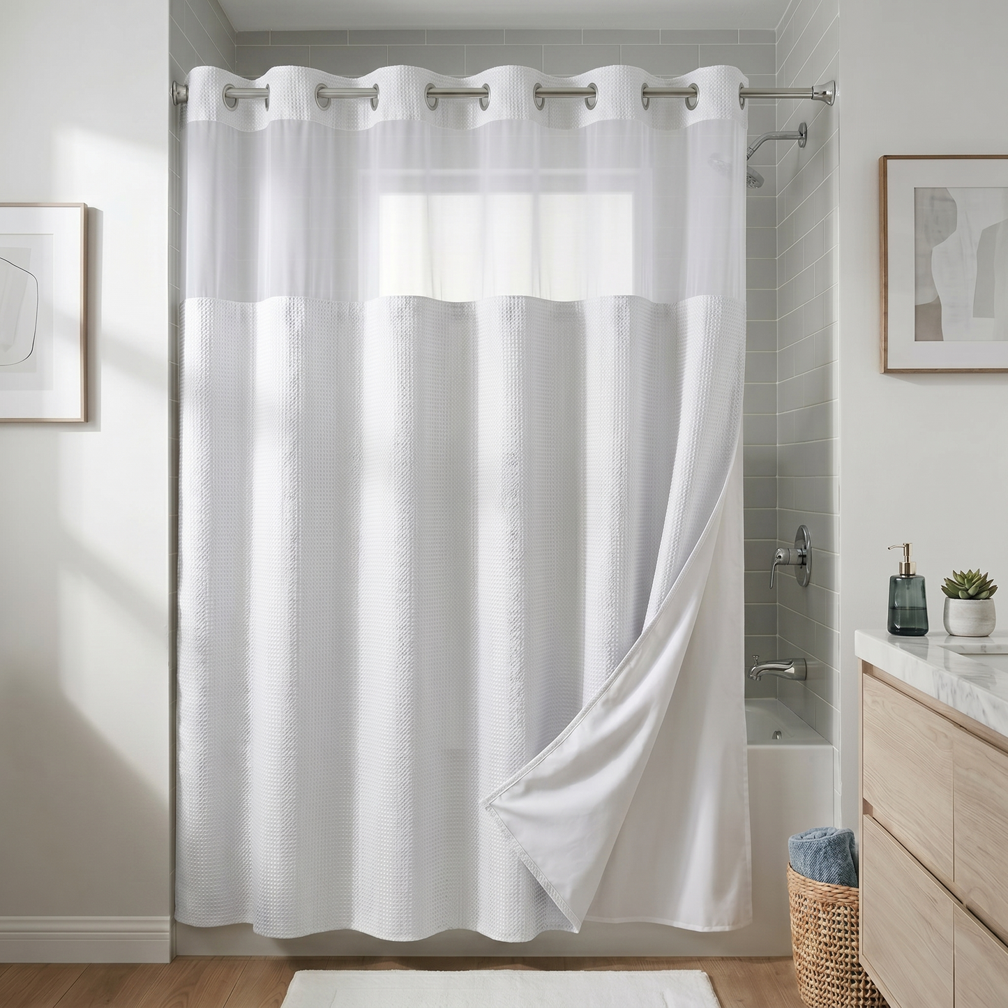 SpaScreen™ Hookless Shower Curtain